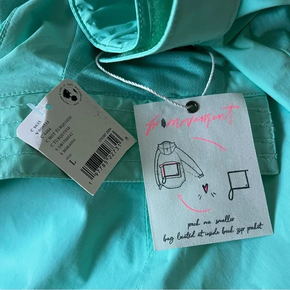 FREE PEOPLE: Singin’ In The Rain Jacket-Hot Turquoise NWT